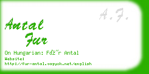 antal fur business card